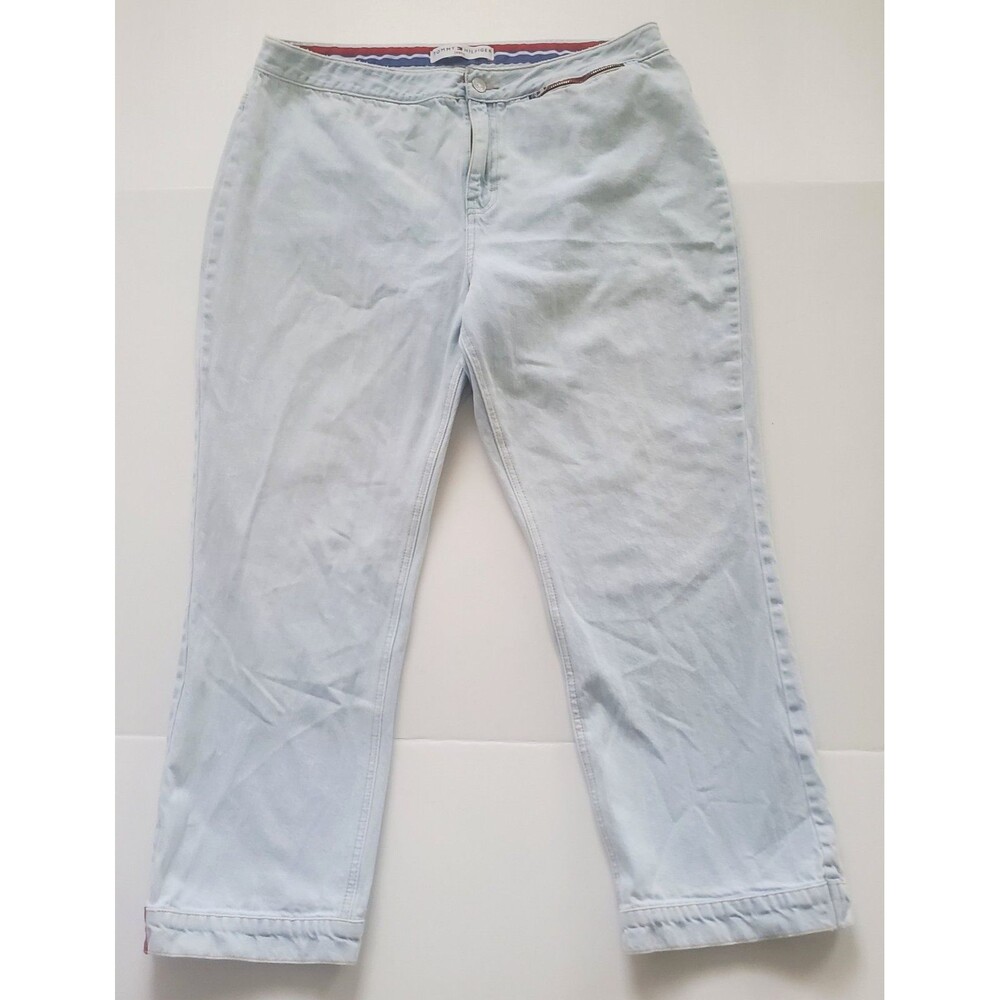 Vintage Tommy Hilfiger Jeans Women's Size 16 Light Wash Denim Y2K 100% Cotton